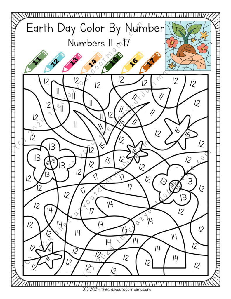 Color By Number Math Worksheets Printable