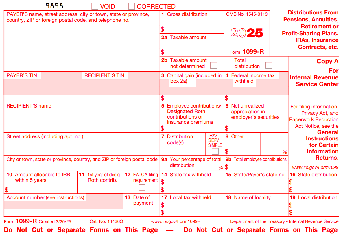 Tax 1099 Form 2025