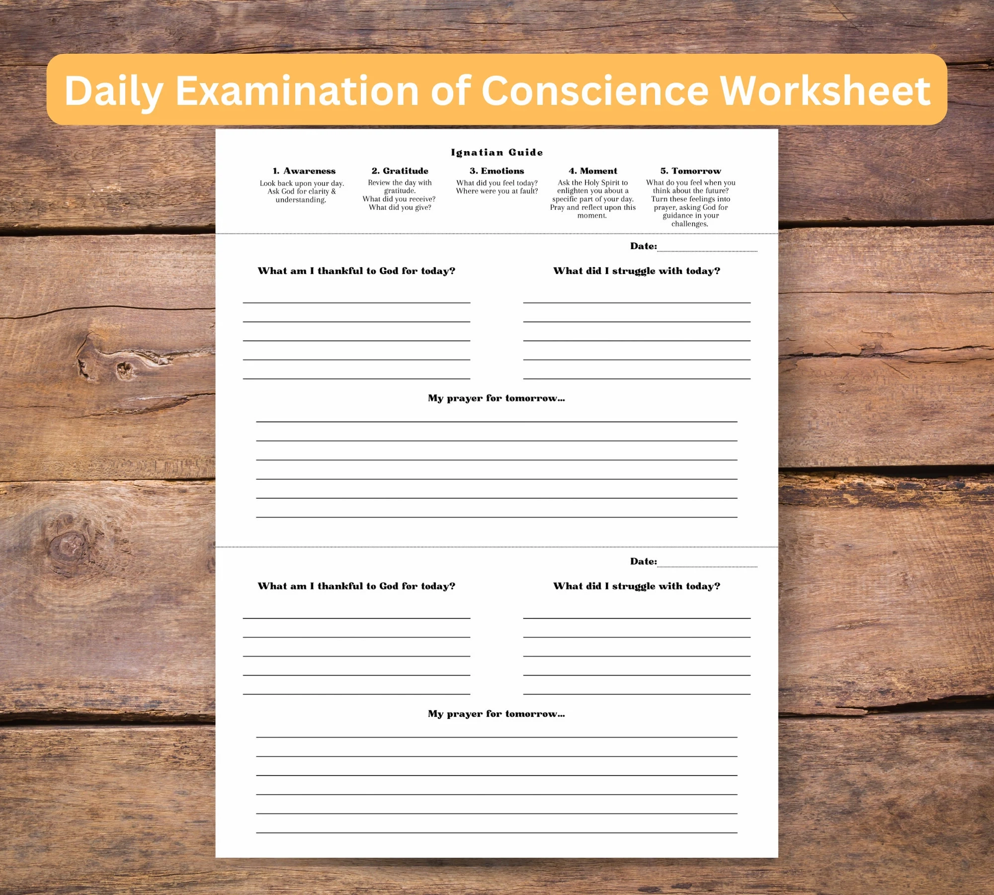Examination Of Conscience For Kids Printable