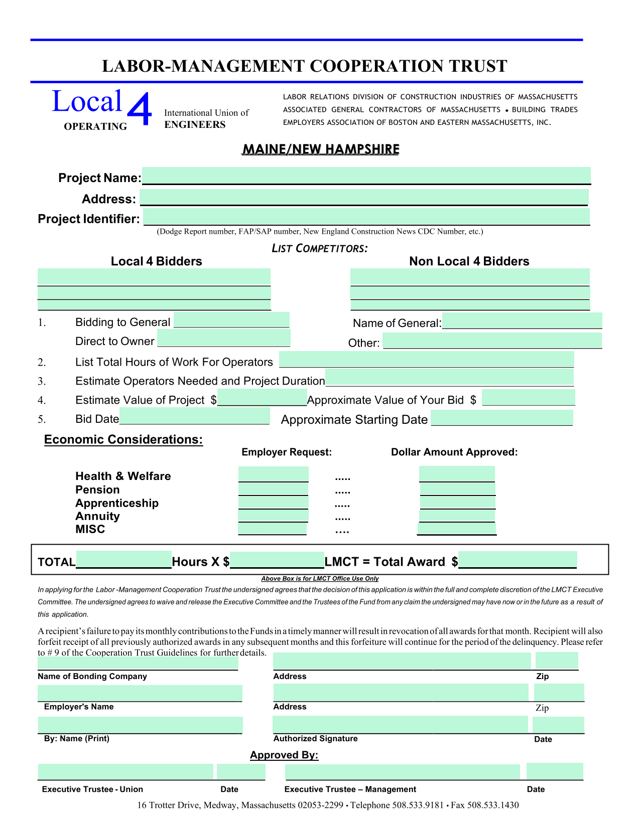 Contract Routing Sheet