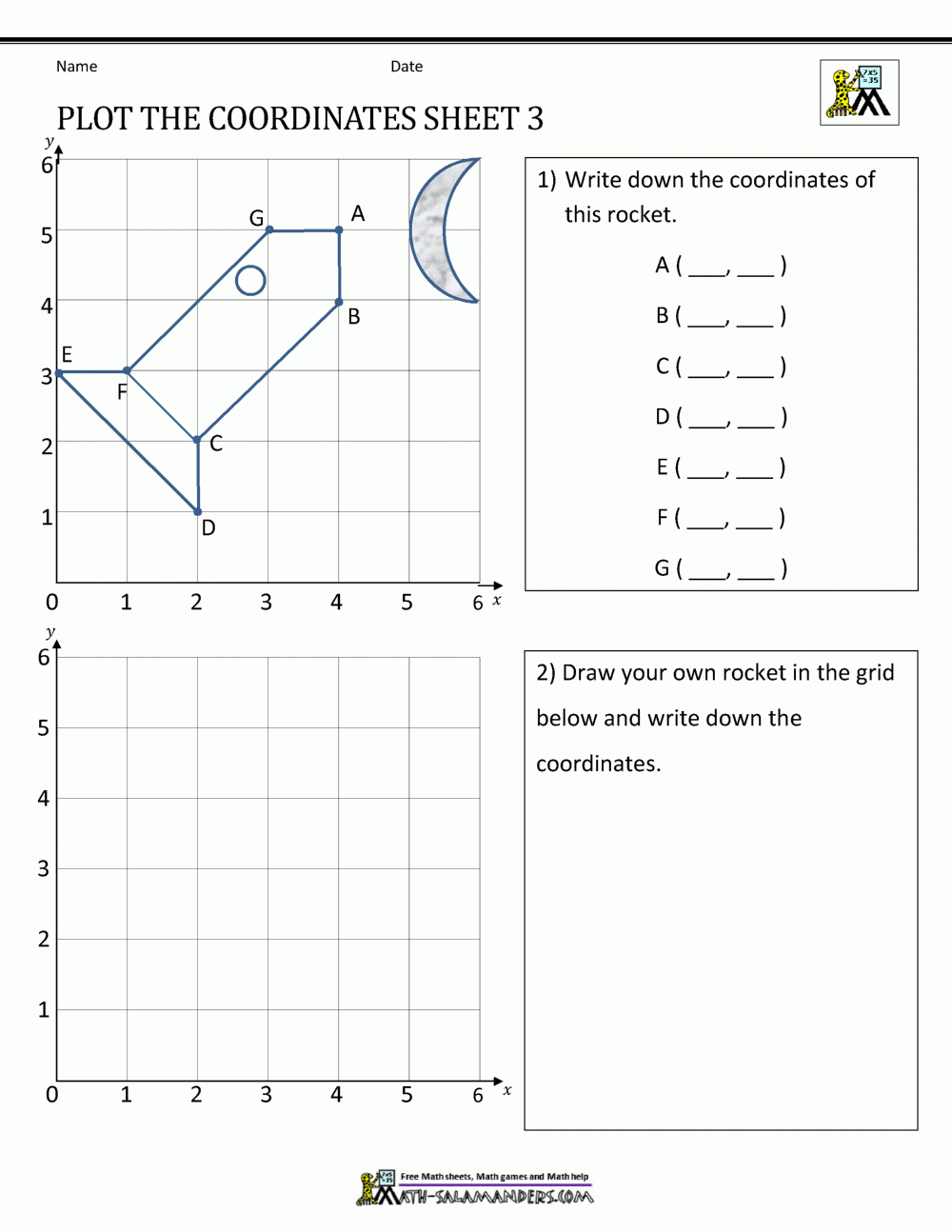 Coordinate Worksheets