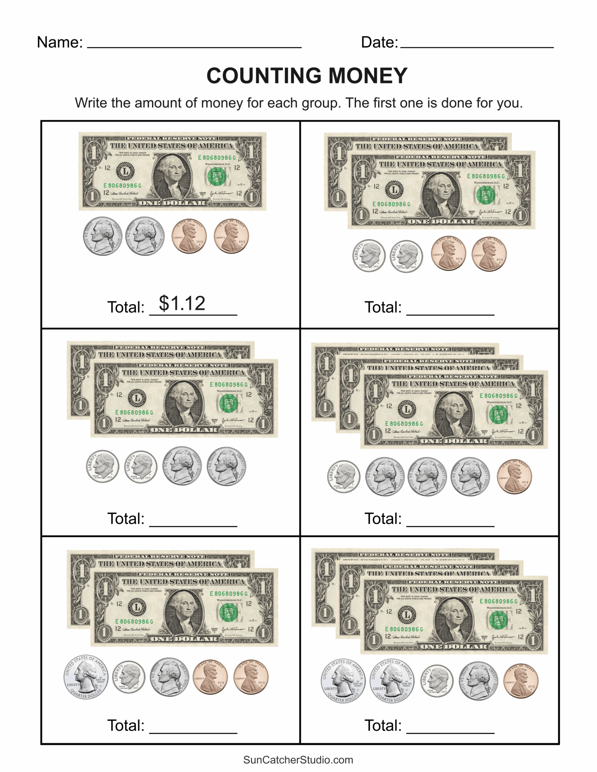 Counting Money Worksheets Money Math Free Printables 