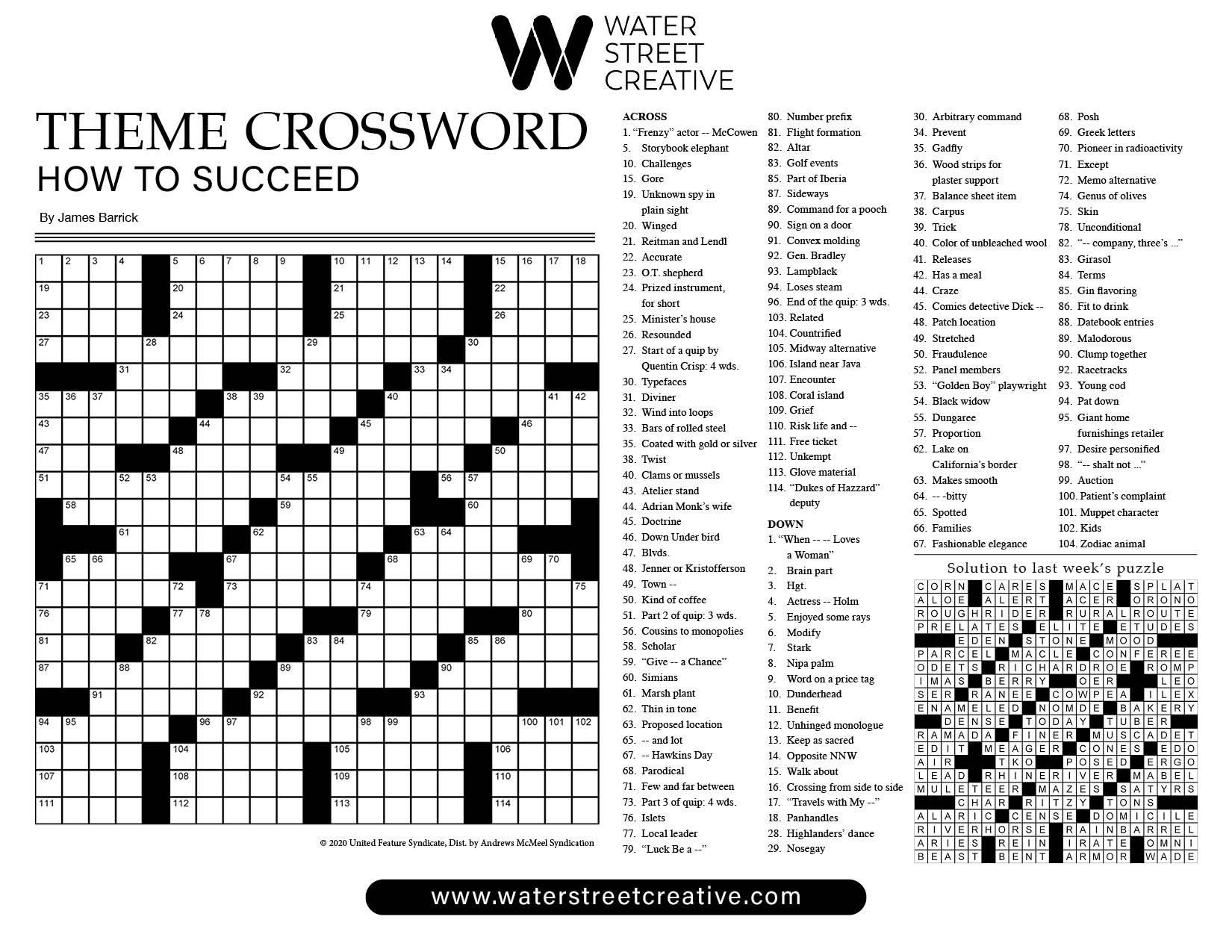 Crossword July 25 2024 Shepherd Express