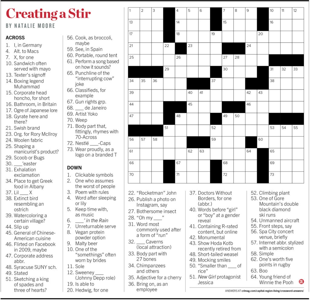 Crossword July August 2025 Capital Region Living Magazine