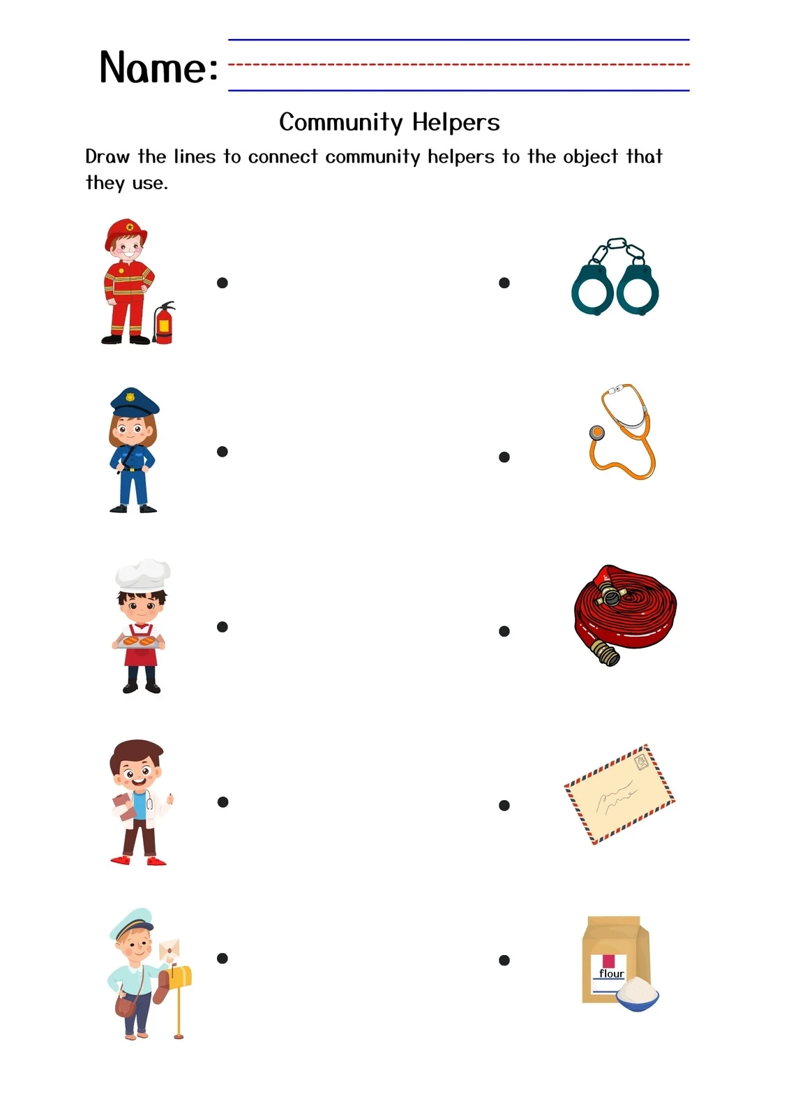 Community Helpers Printable Worksheets