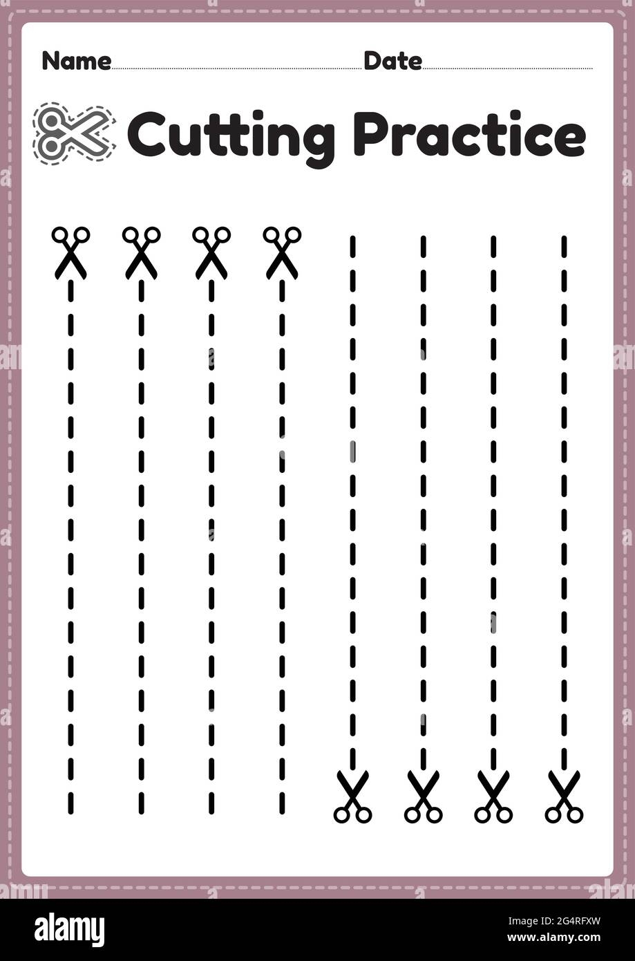 Printable Cutting Worksheets For Preschoolers