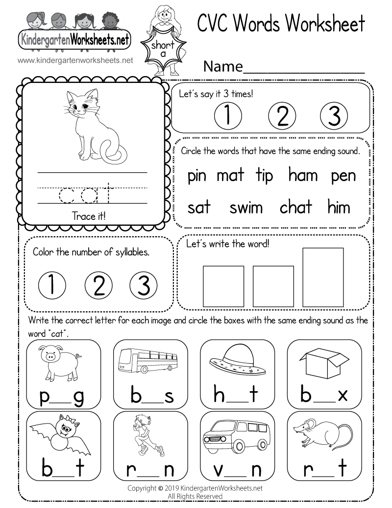 CVC Words Worksheet Free Printable Digital amp amp PDF 
