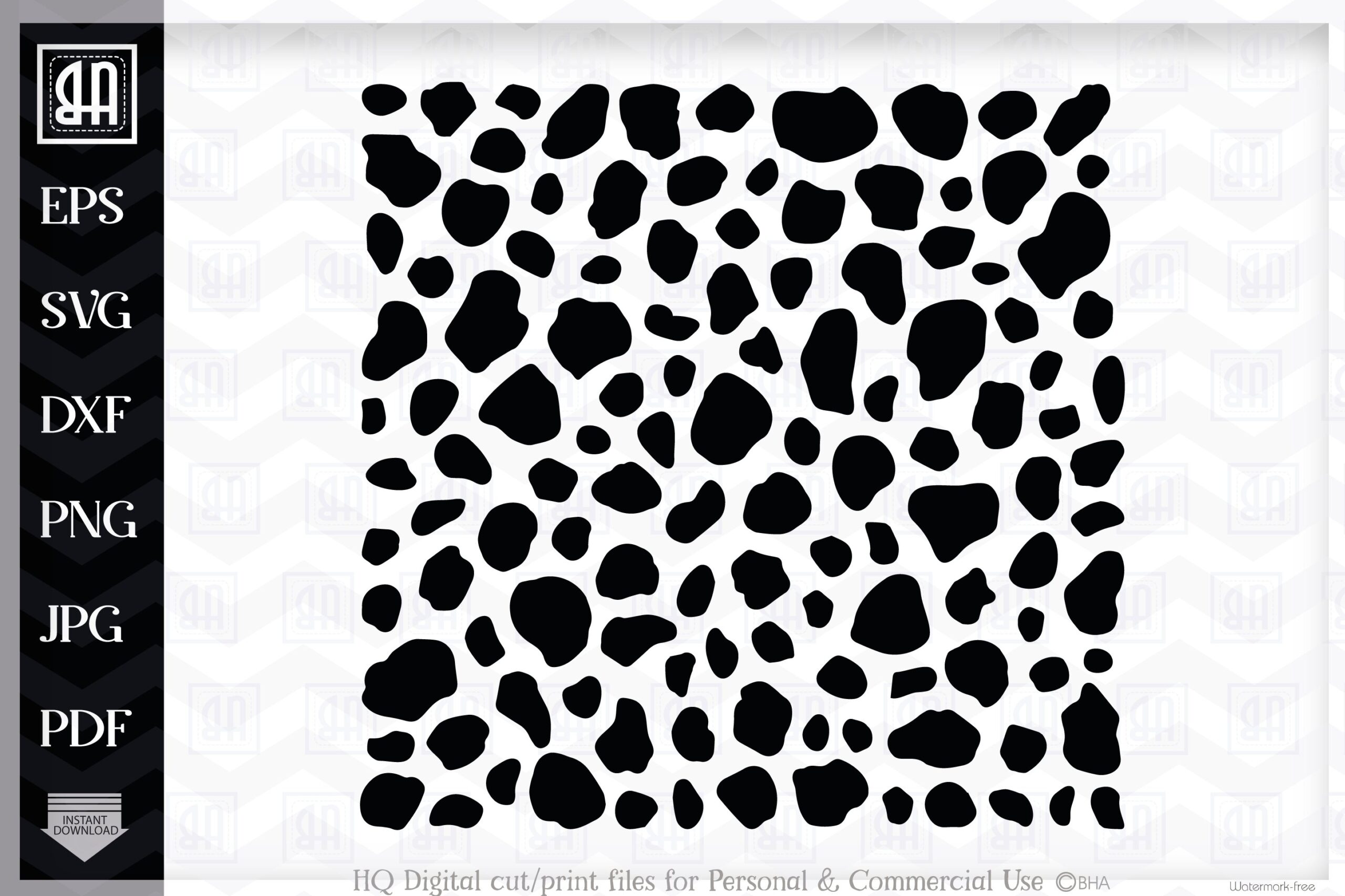 Free Printable Dalmatian Spots Template