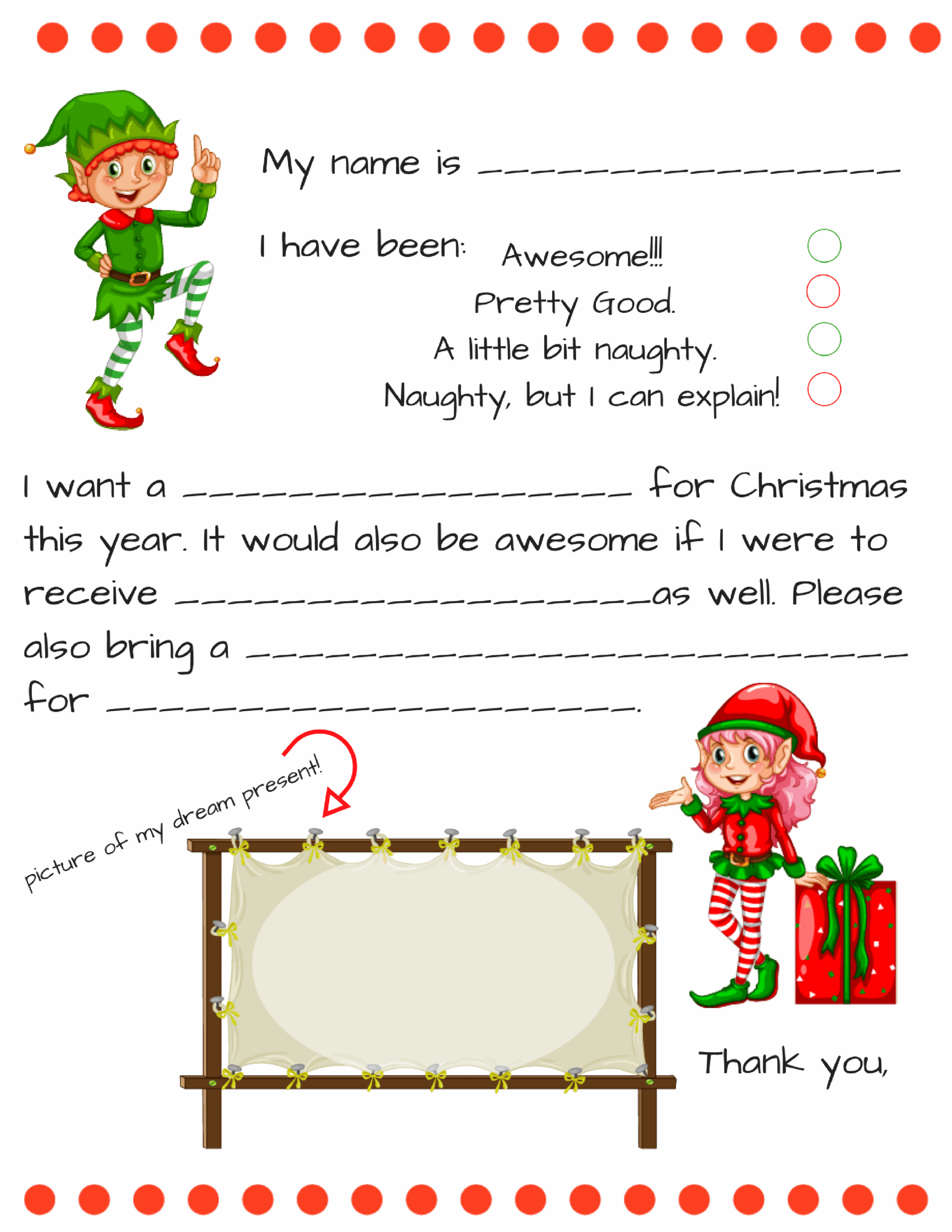 Free Printable Santa Letter Templates