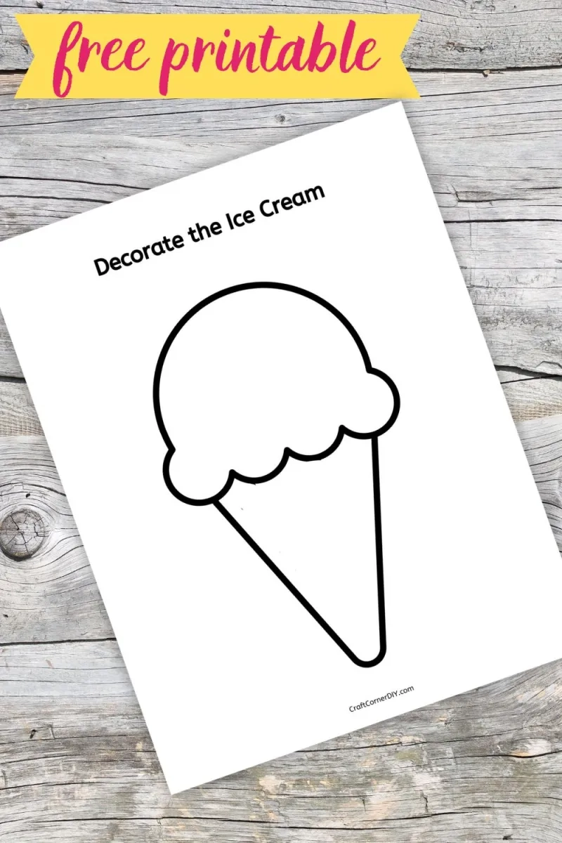 Free Printable Ice Cream Template