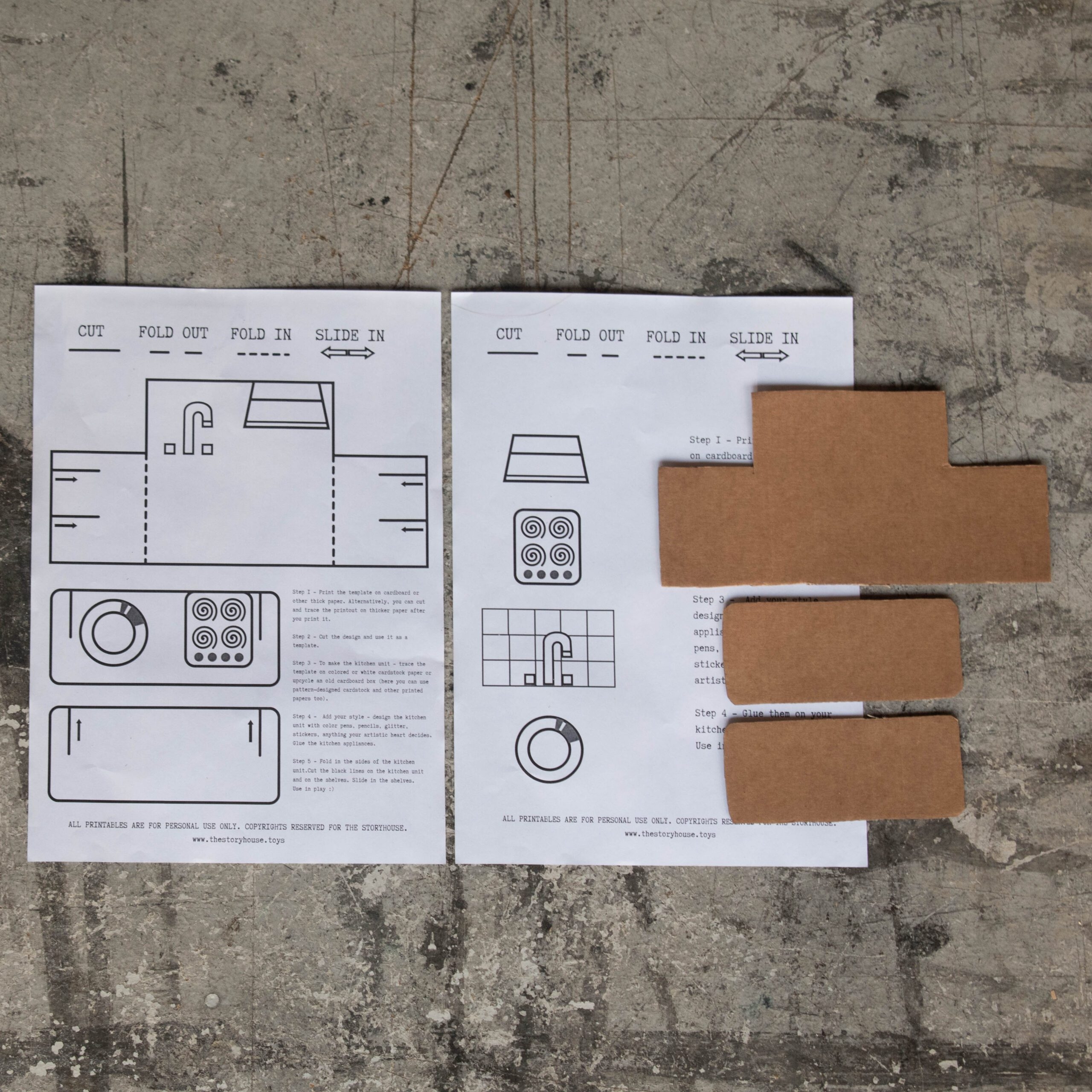 Cut Out Free Printable Dollhouse Furniture Templates