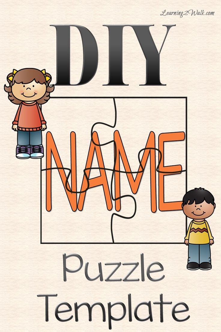 Name Puzzles Printable Template Preschool