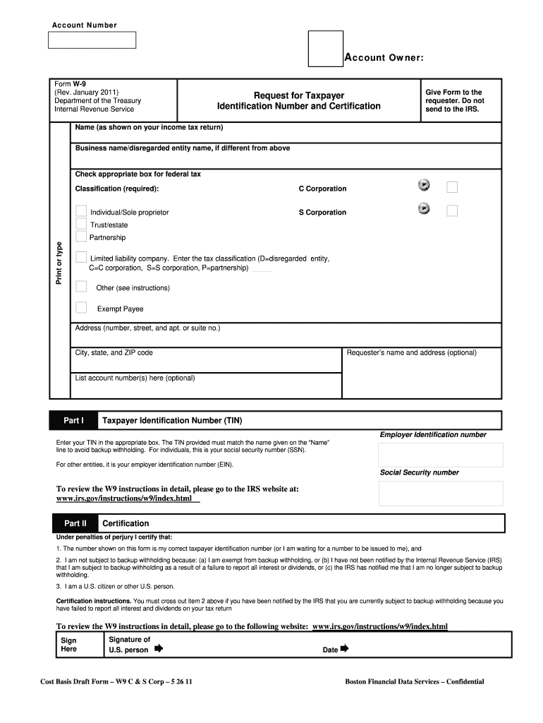 Blank W9 Form Oregon