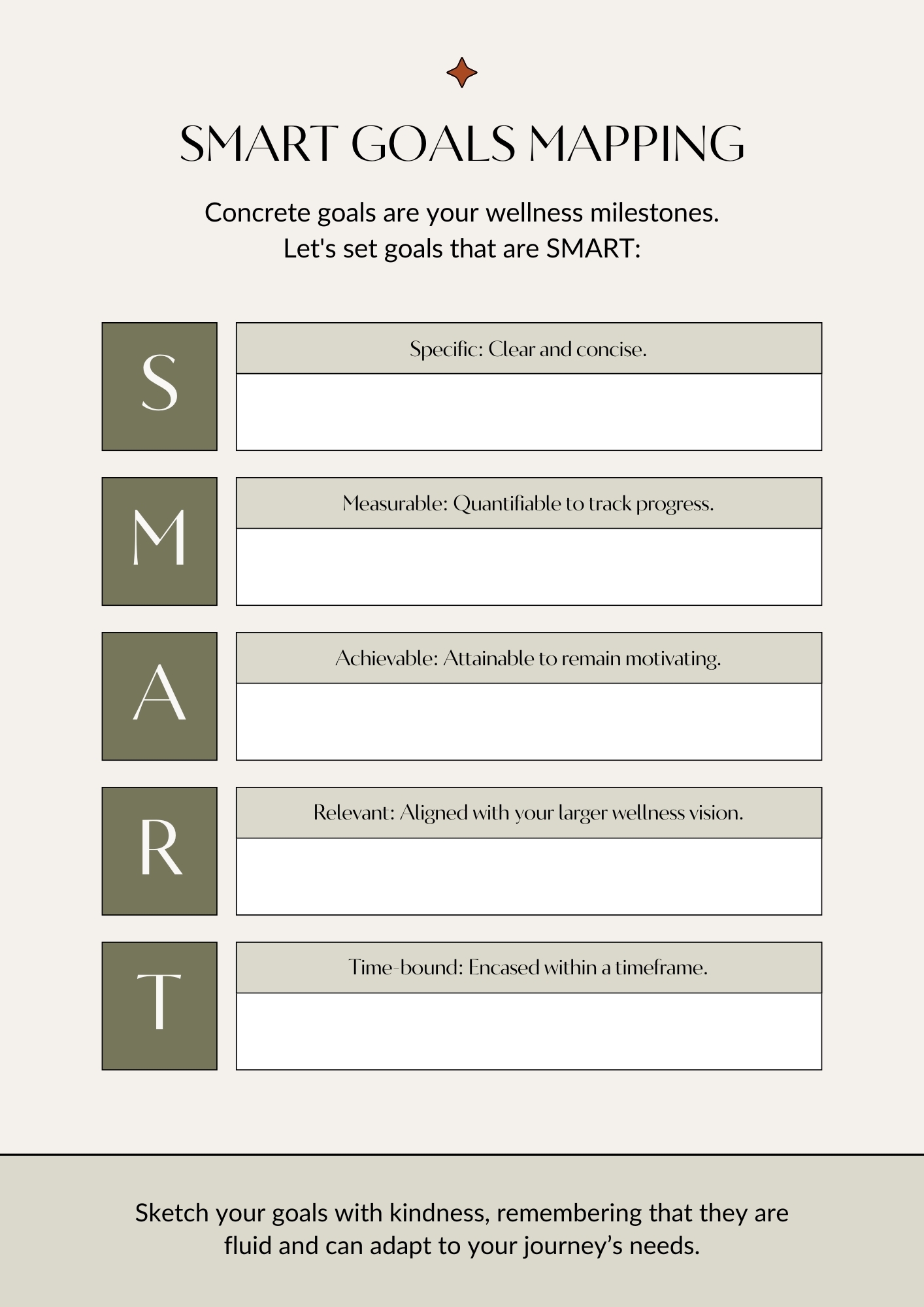 Smart Goals Worksheet Printable Pdf