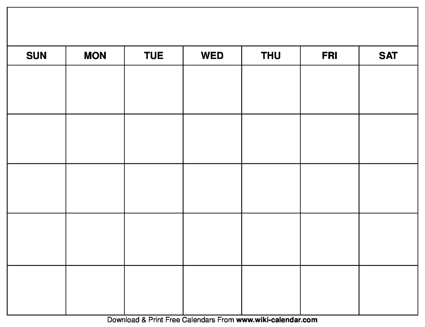 Blank Printable Calendar Wincalendar