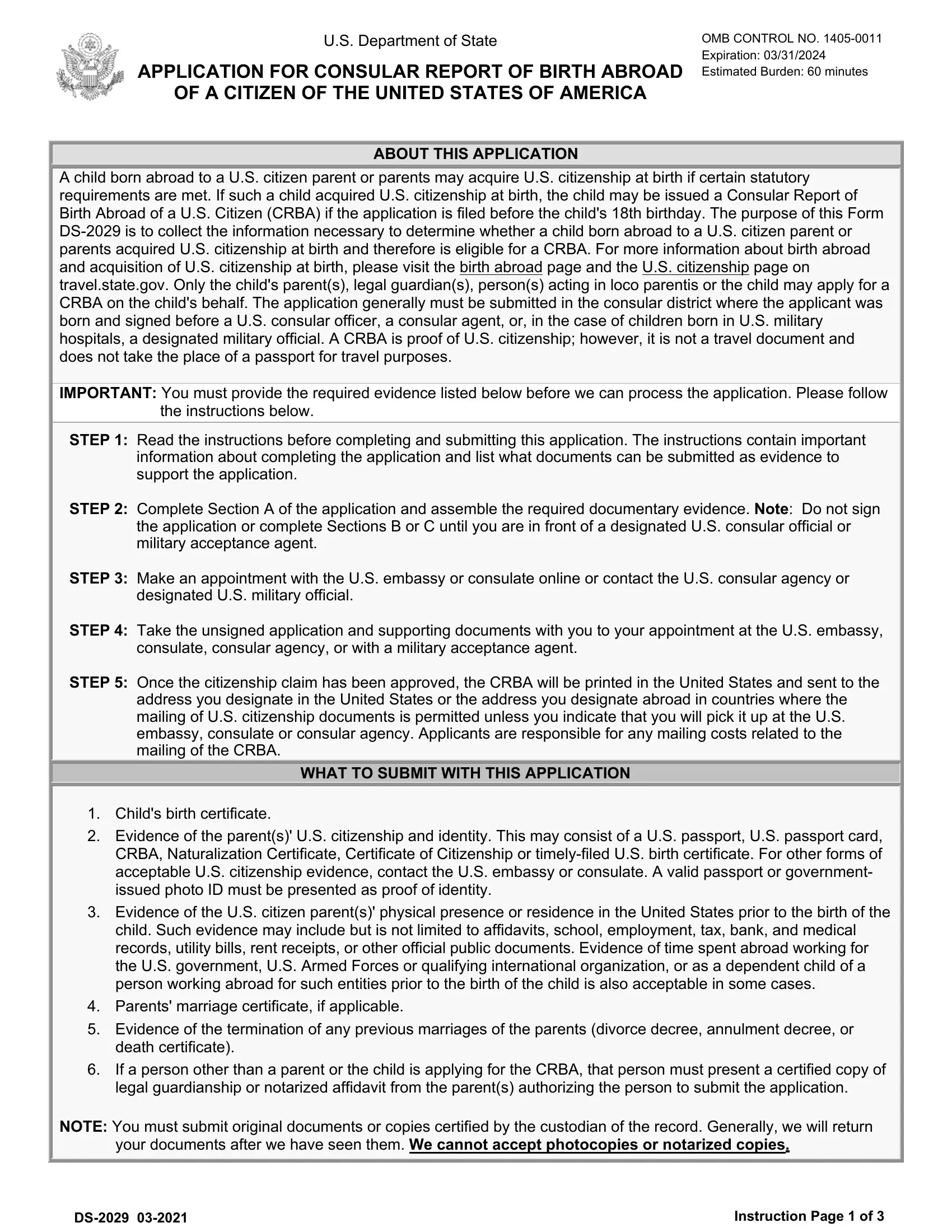 Ds 2029 Form Printable
