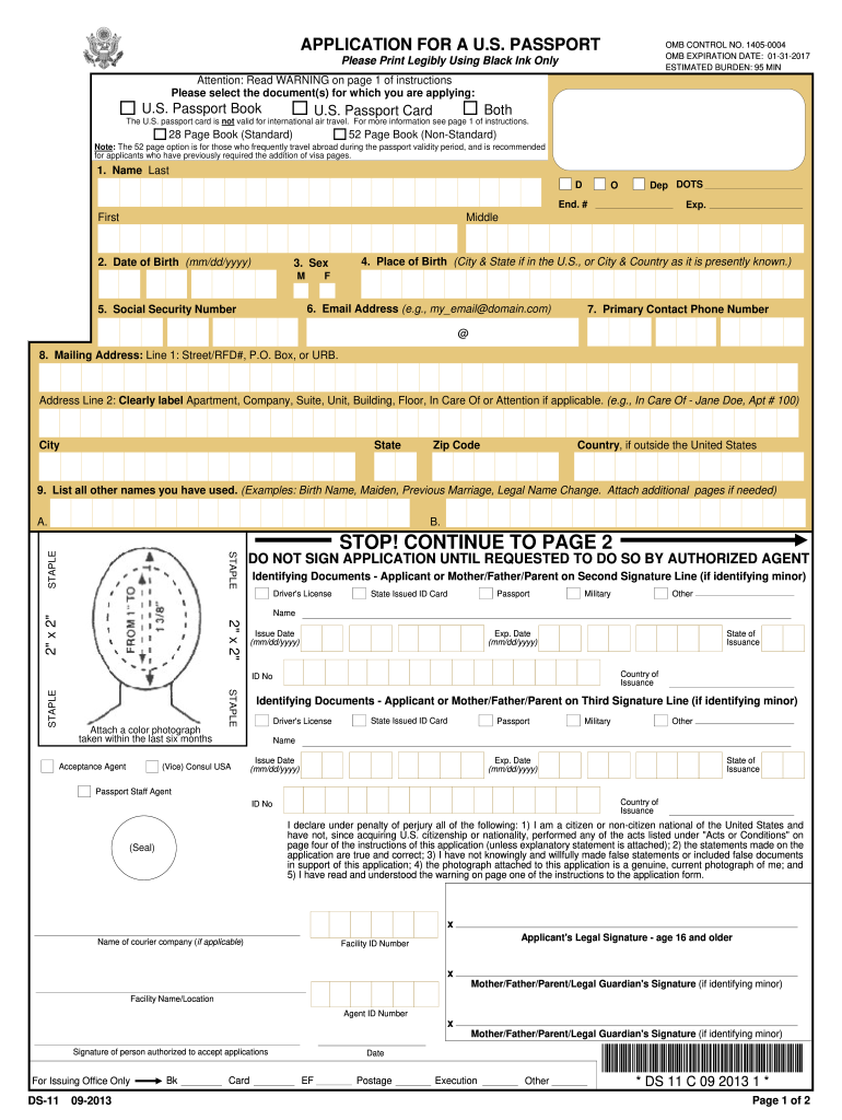 Printable Form Ds-82 Passport Renewal