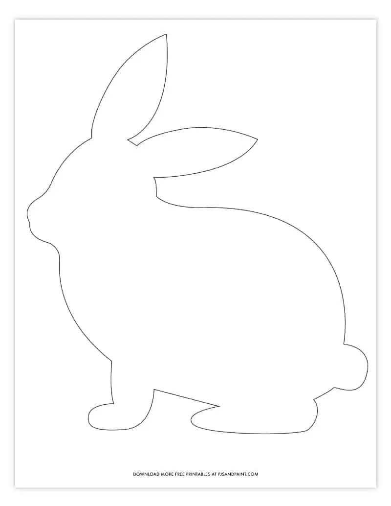 Free Printable Easter Bunny Template