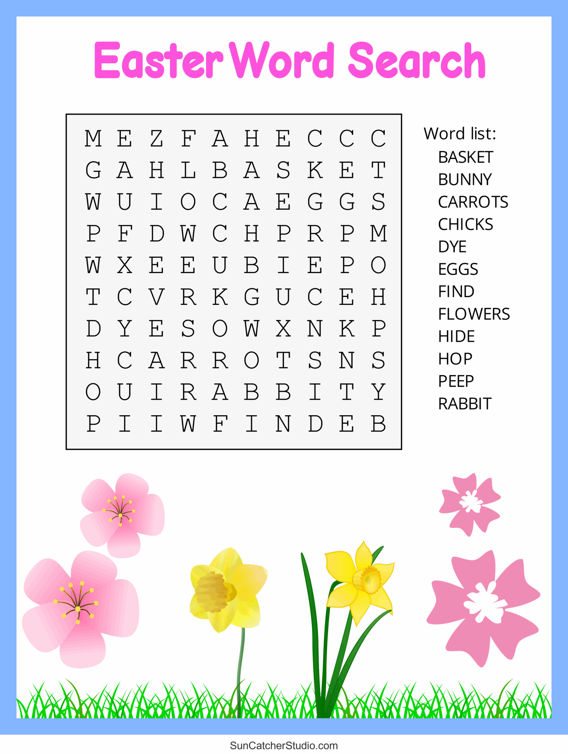 Bible Word Search Puzzles Printable Easter