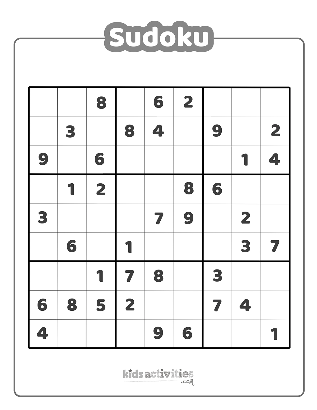 Free Sudoku Puzzles Printable Pdf