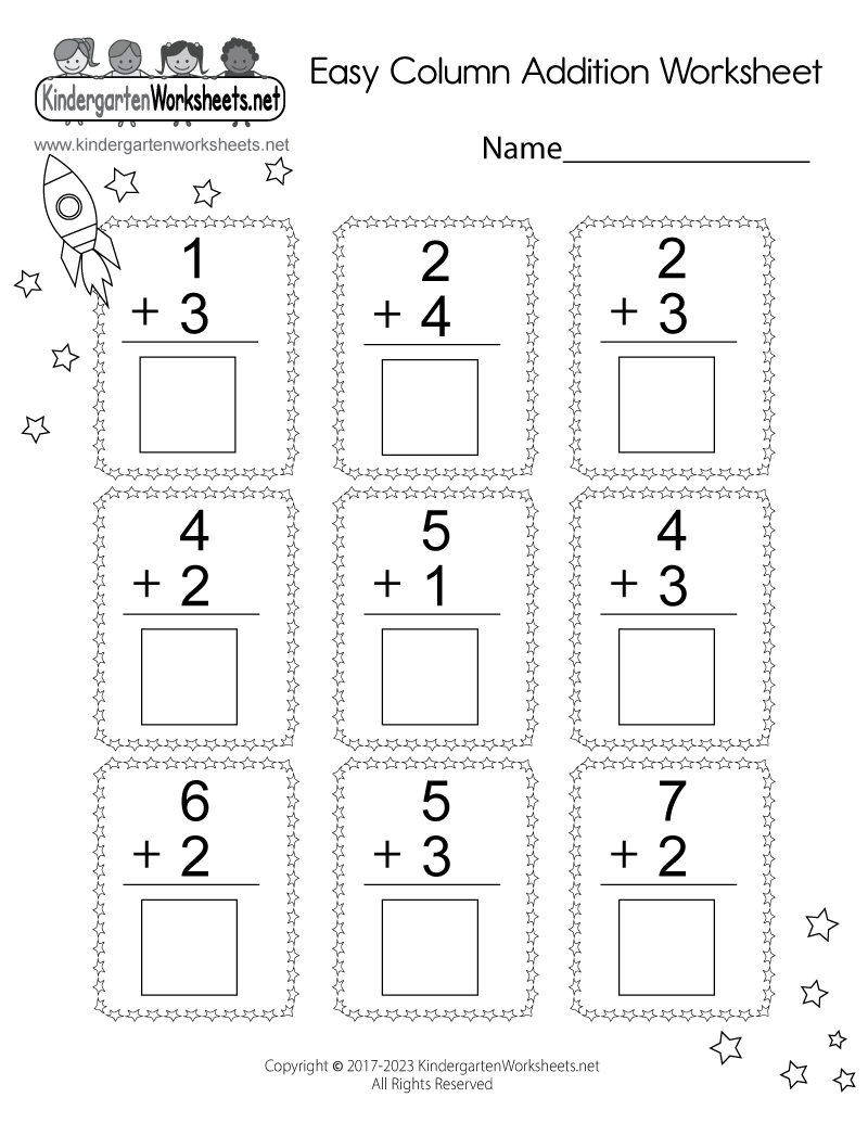 Easy Column Addition Worksheet Free Printable Digital amp PDF