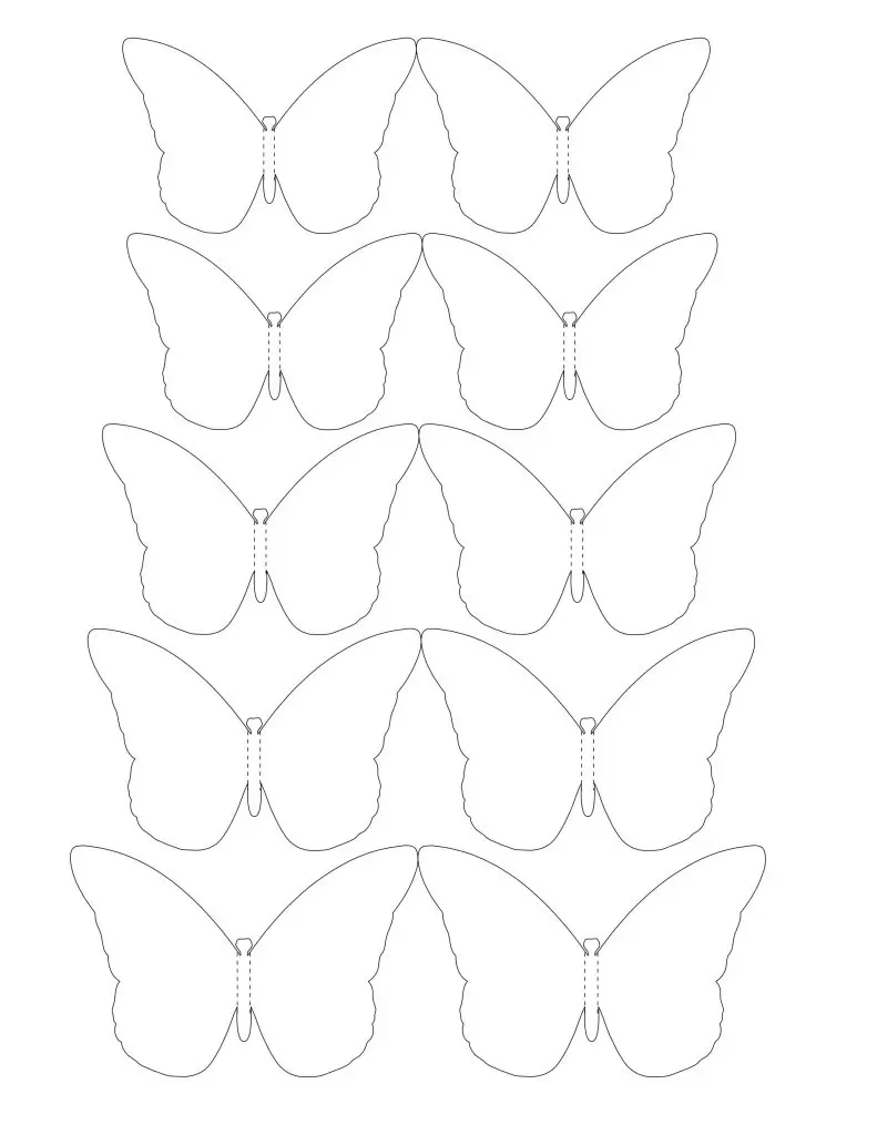 Cut Out Printable 3d Butterfly Template