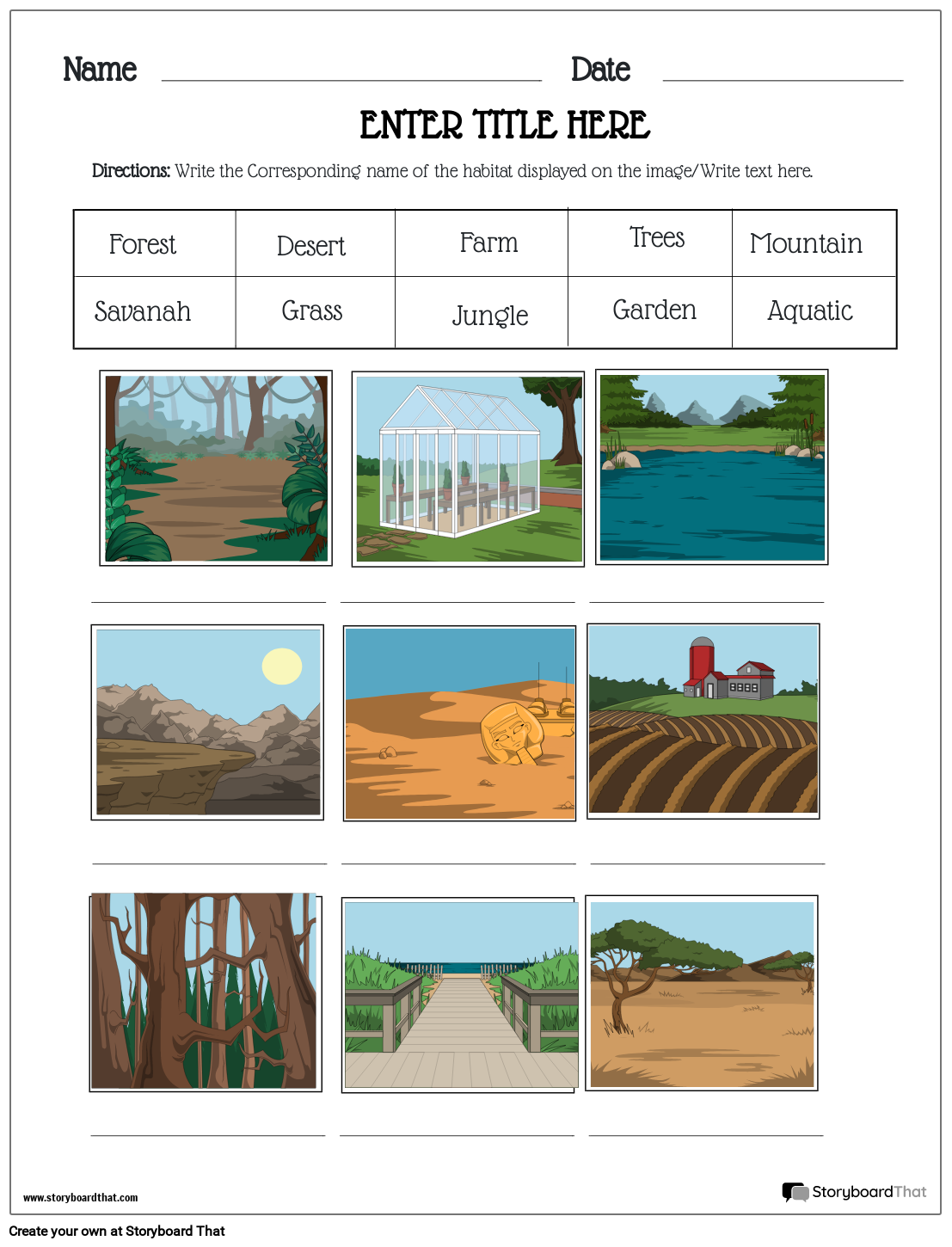 Free Printable Ecosystem Worksheets Pdf
