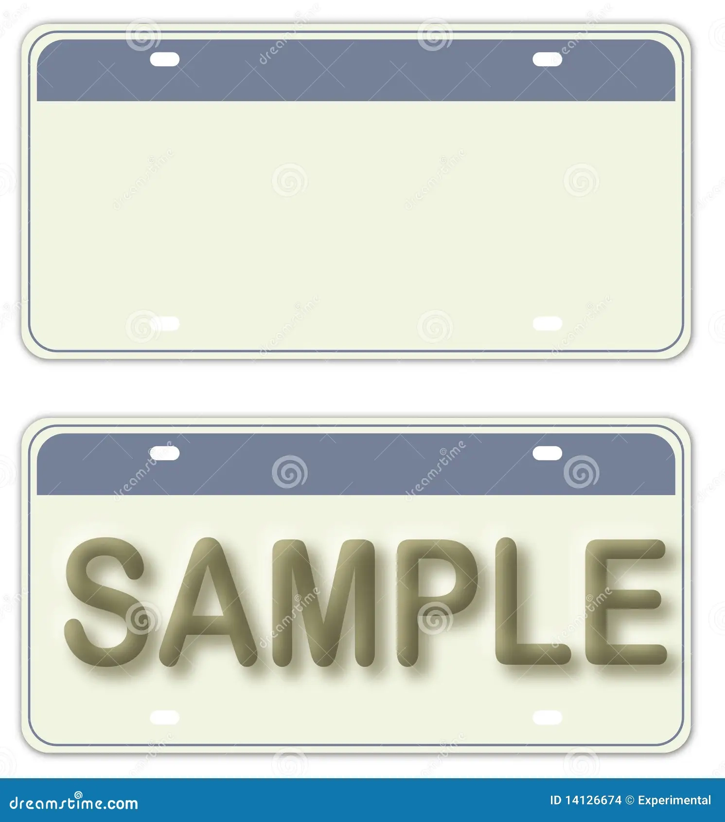 Empty License Plate Stock Illustrations 402 Empty License Plate 