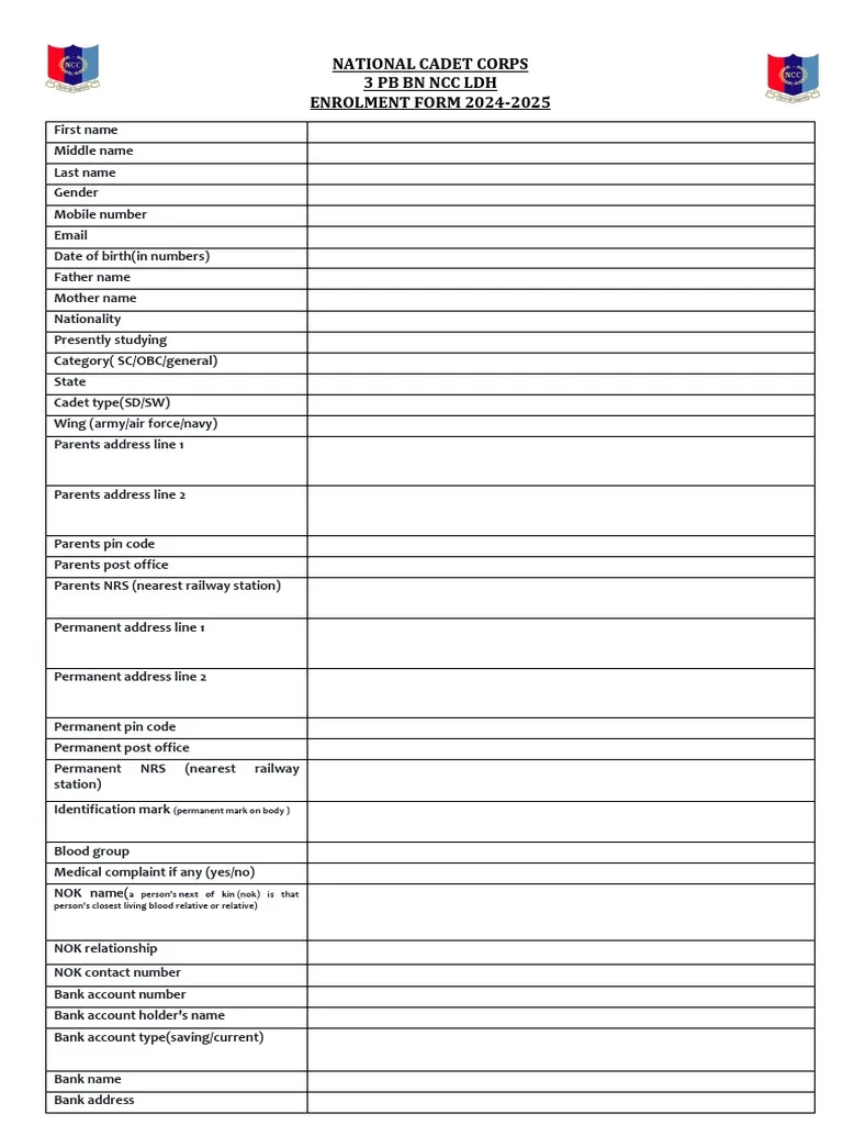 Enrollment Form 2024 2025 PDF Politics Law