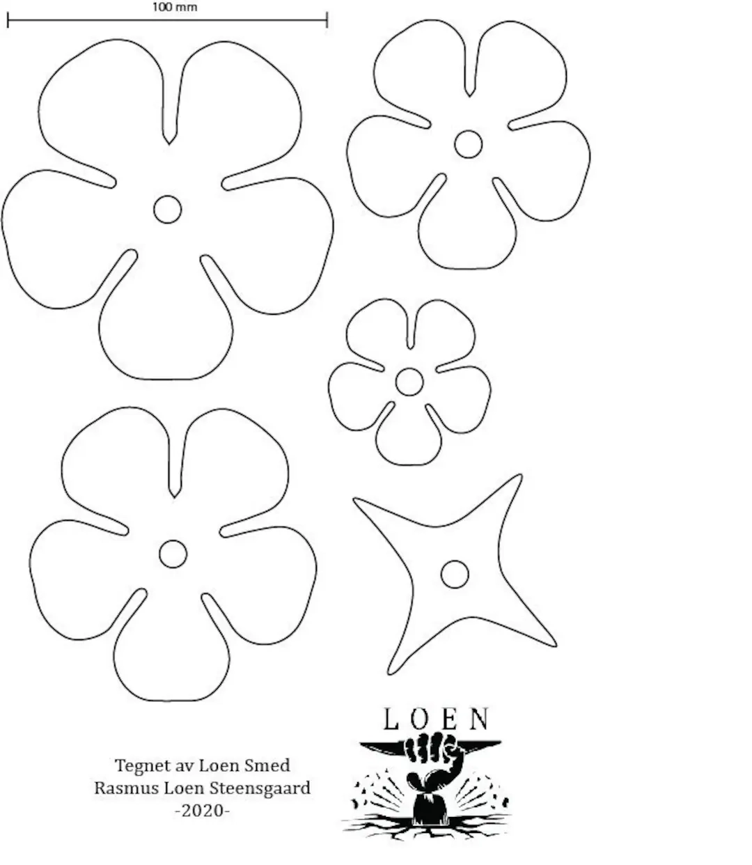 Printable Metal Rose Template