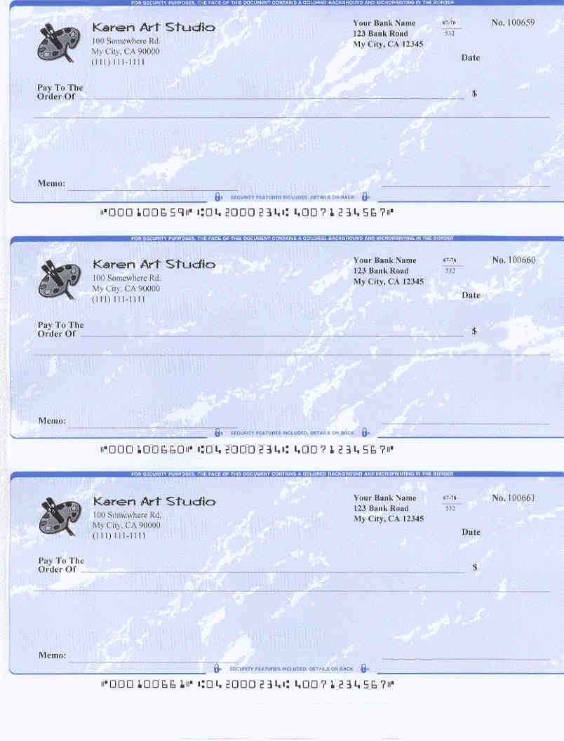 Printable Business Check Template