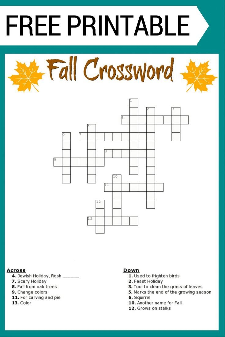 Crossword Puzzles Free Printable