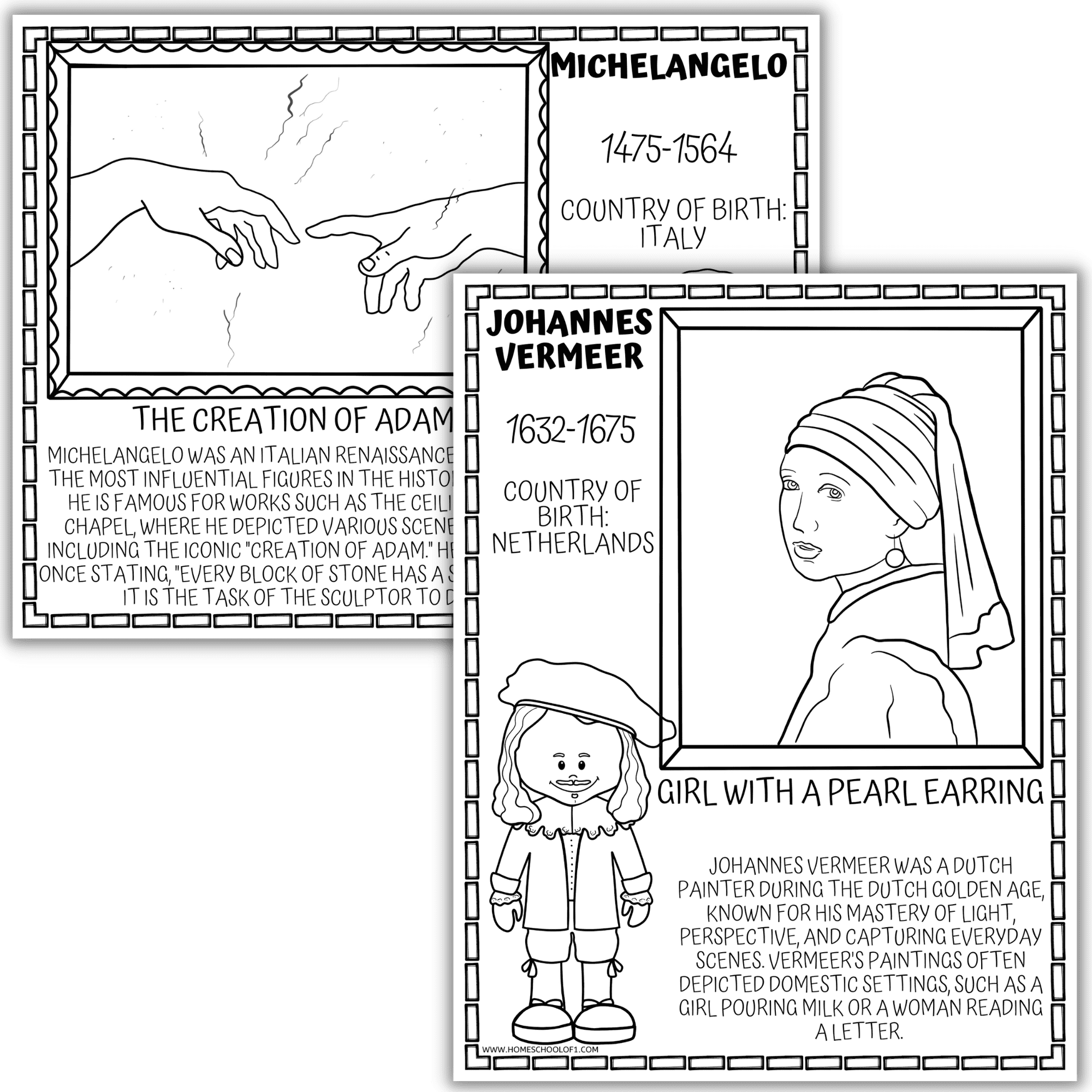 Printable Homeschool Worksheets For Art