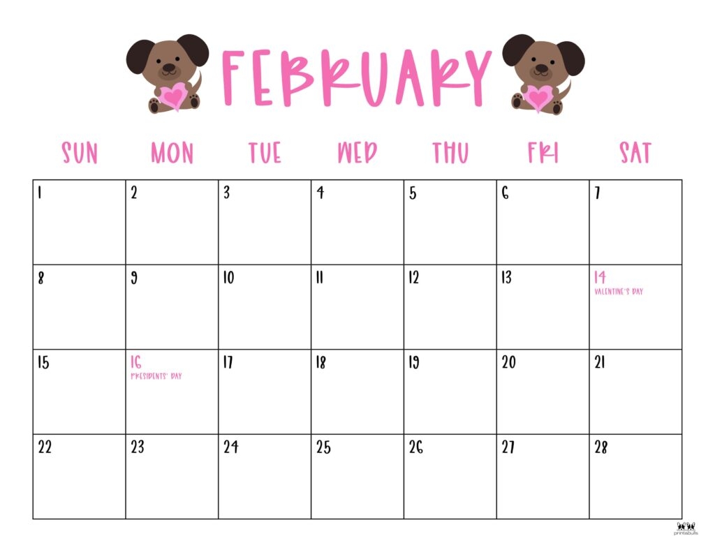 February 2026 Calendar With Holidays Printable