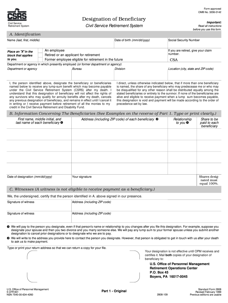 Fillable Online Opm Omb 3206 Fax Email Print PdfFiller