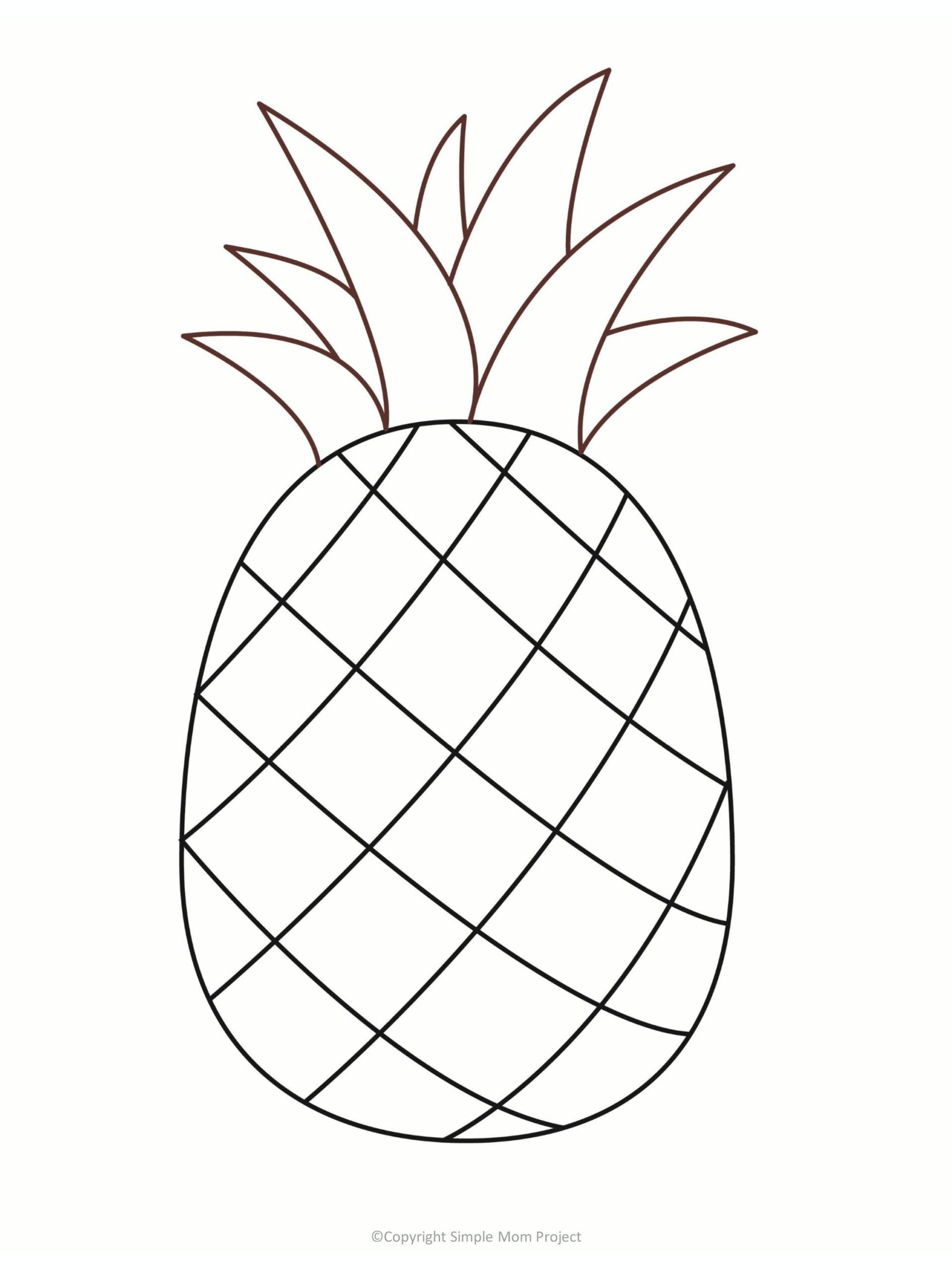 Pineapple Printable Template