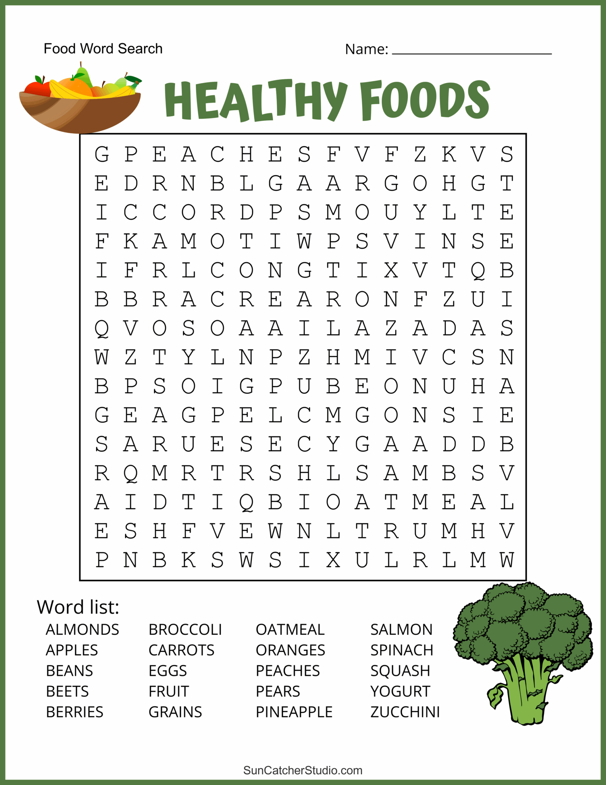 Food Word Search Free Printable Puzzles Free Printables 