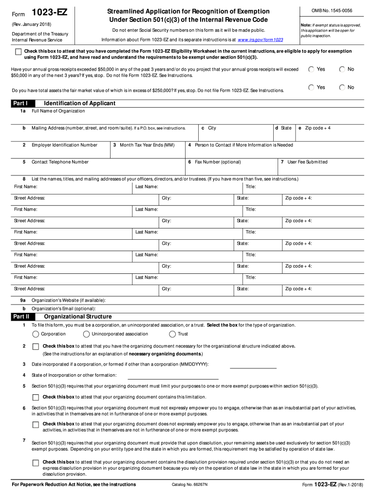 Irs Form 1023 Instructions