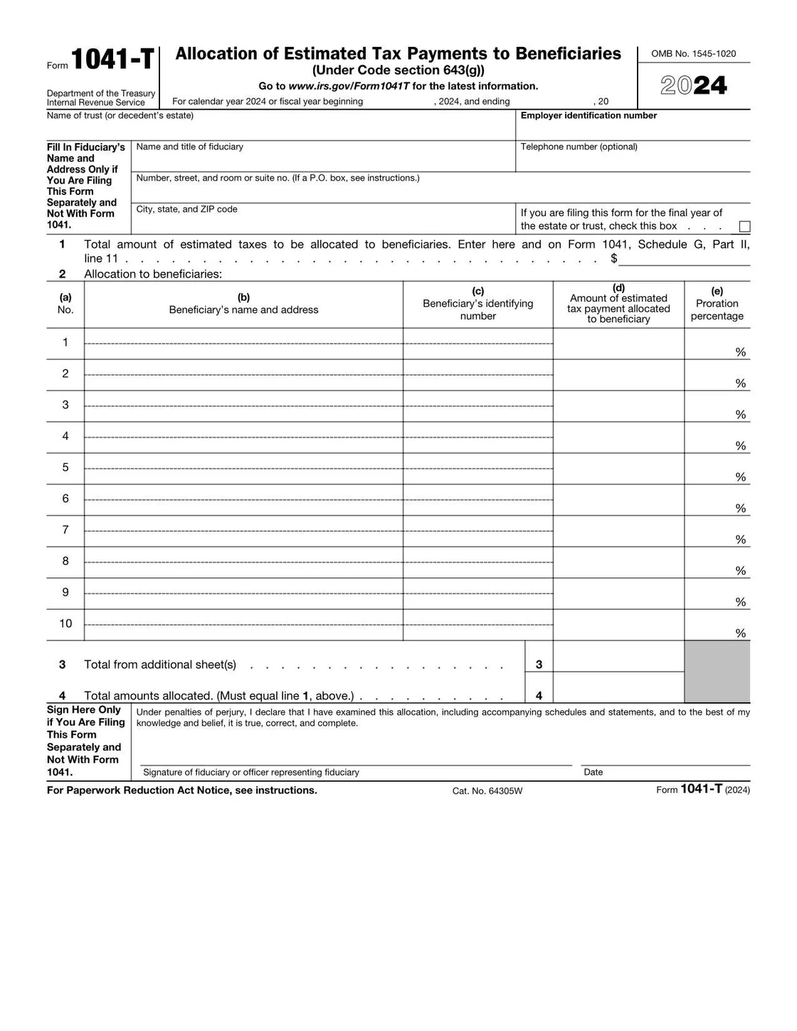 Irs Form K-1 2024 Form 1041