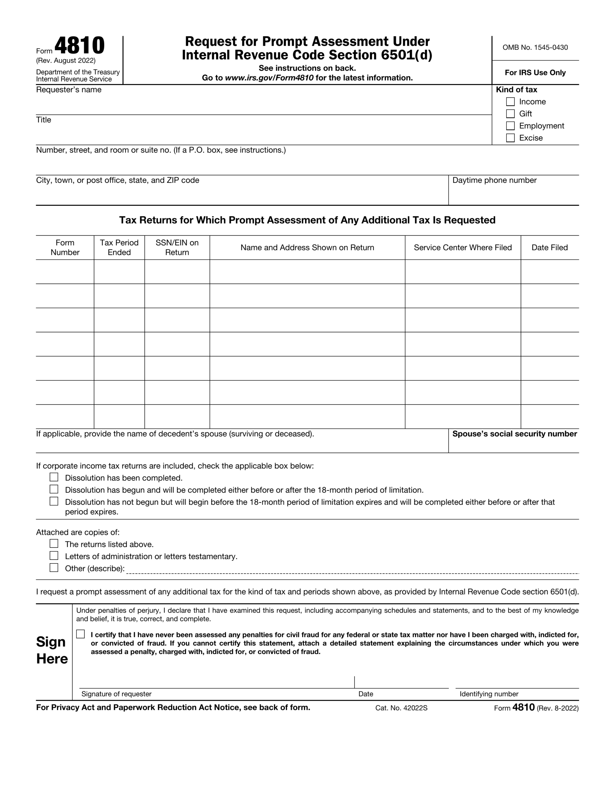 Tax Form 1120-H 2024