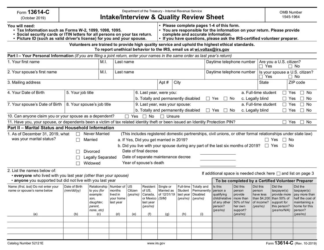Form 13614 C Fill And Sign Online With Lumin