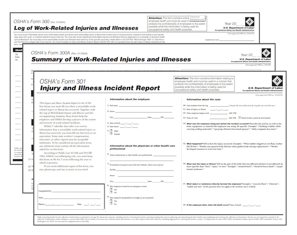 Free Osha Form 300a Printable Form