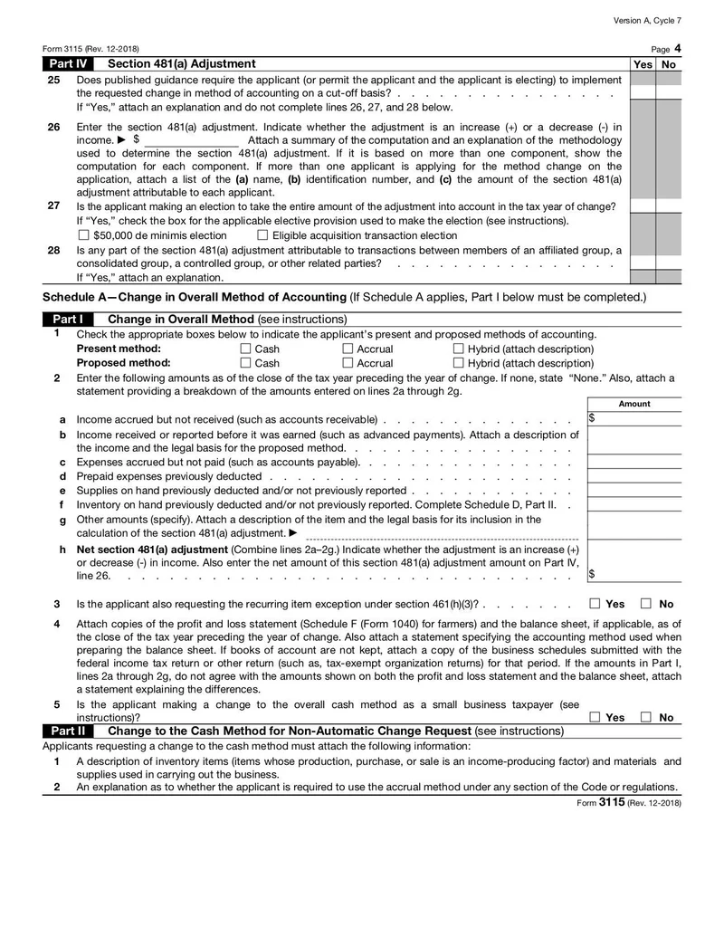What Is Form 3115 Irs