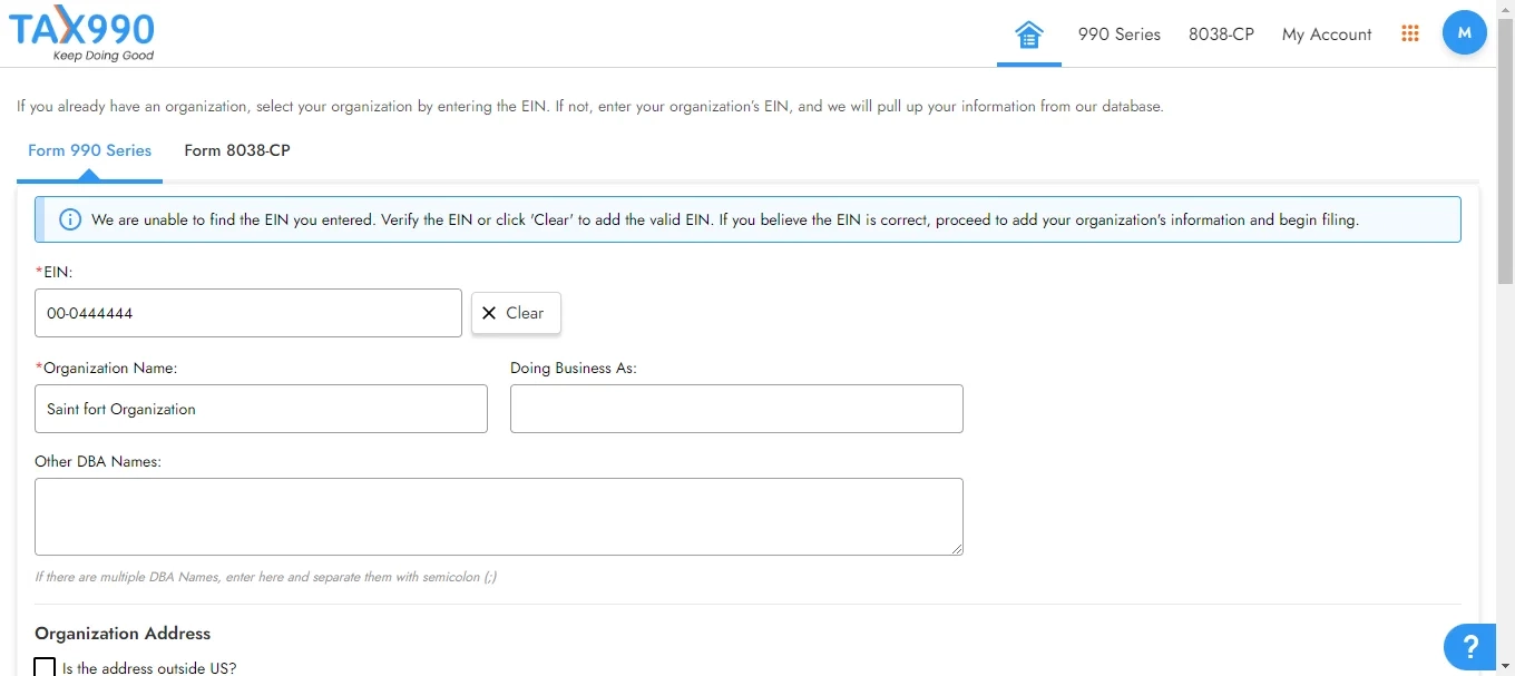 Form 990 N e Postcard Online E file 990 N In 3 Steps Prior 