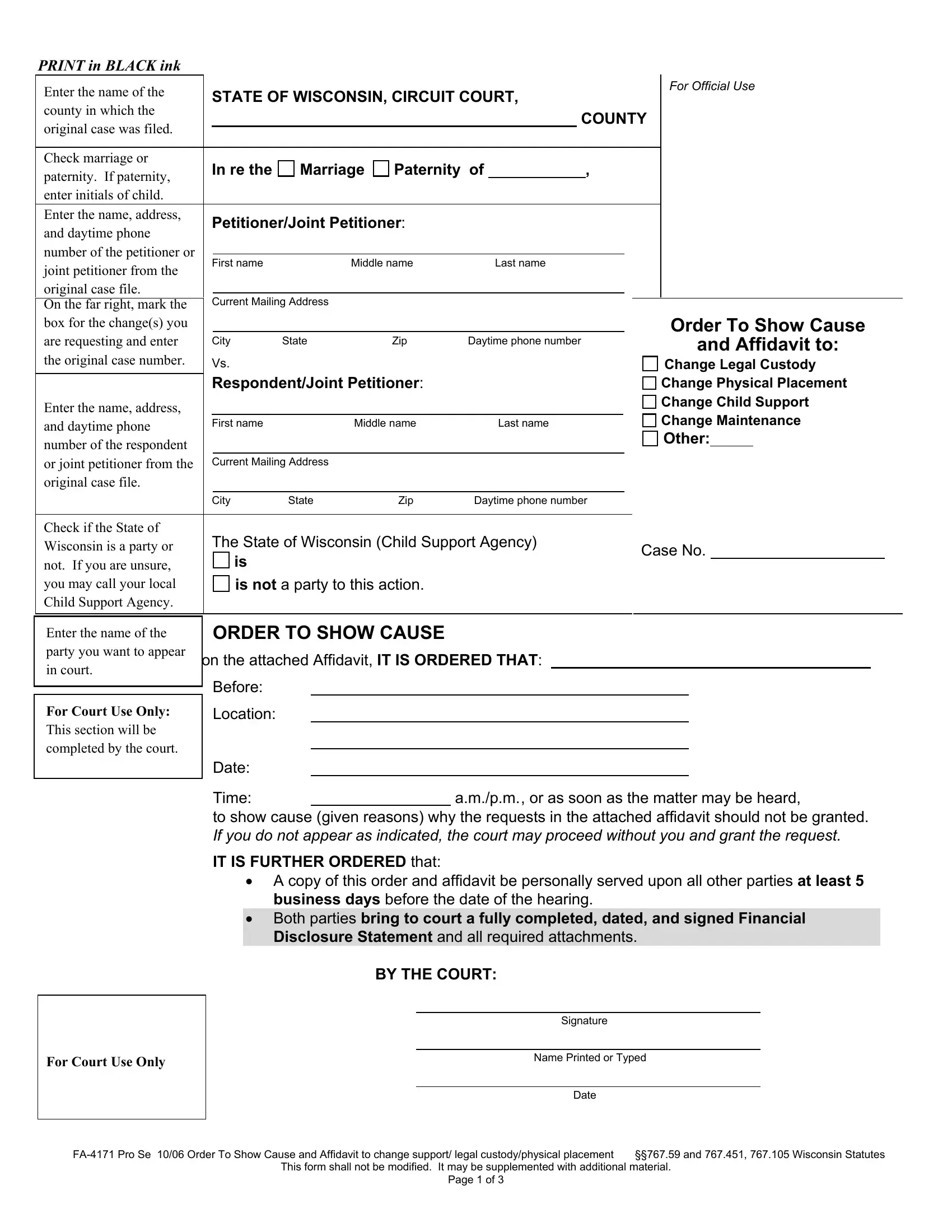Form Fa 4171 Fill Out Printable PDF Forms Online