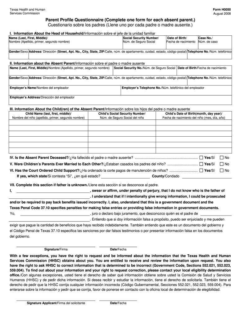 Form H0050 Fill Out amp Sign Online DocHub