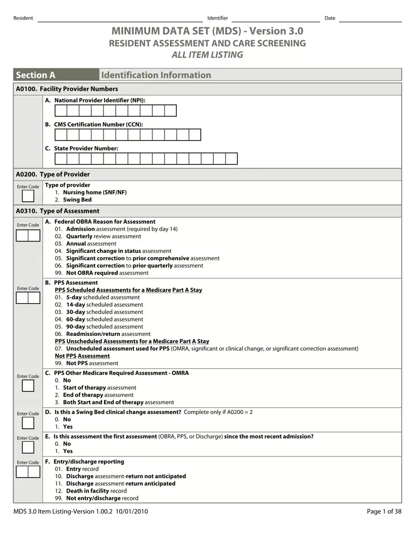 Form Mds Fill Out Printable PDF Forms Online