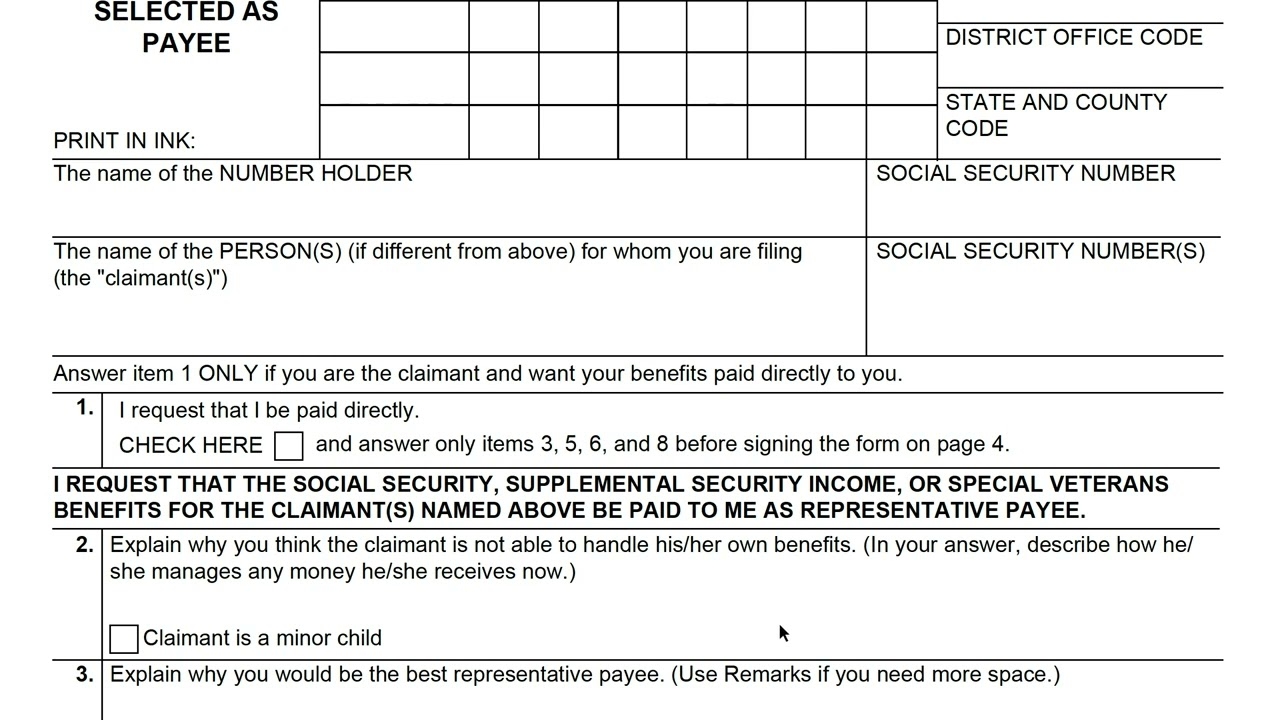 Printable Form Ssa-11