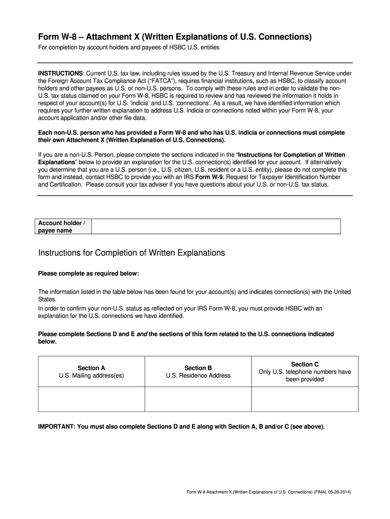 Form W 8 Attachment X Fill Online Printable Fillable Blank 