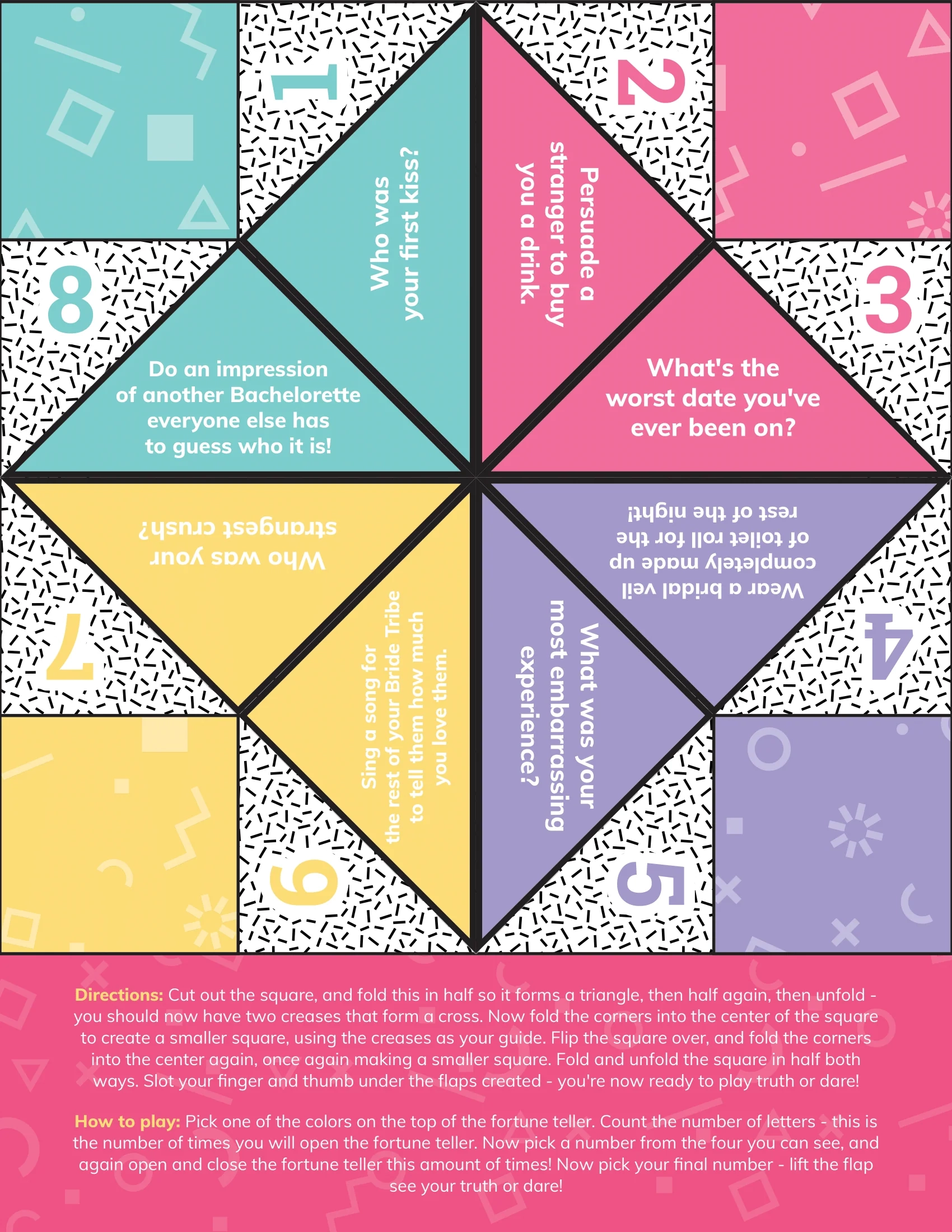 Fortune Teller Free Printable Pop Fizz Designs